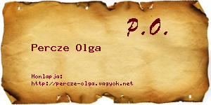 Percze Olga névjegykártya
