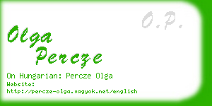 olga percze business card